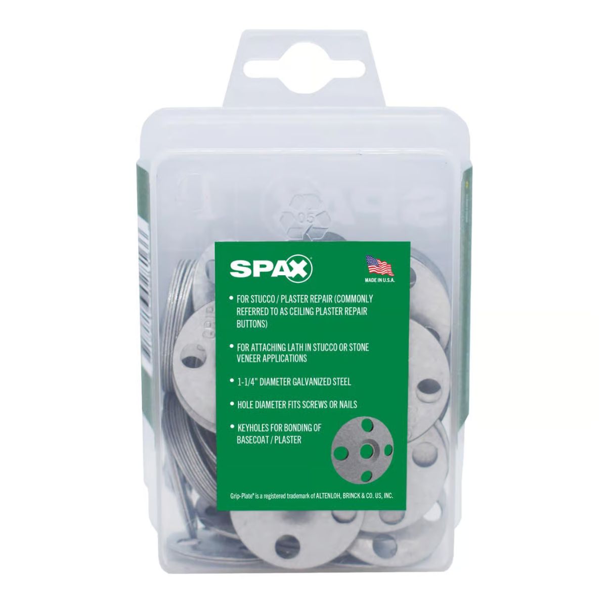 SPAX Grip-Plate Galvanized Steel 1-1/4 in. Flat Washer 80 Pack
