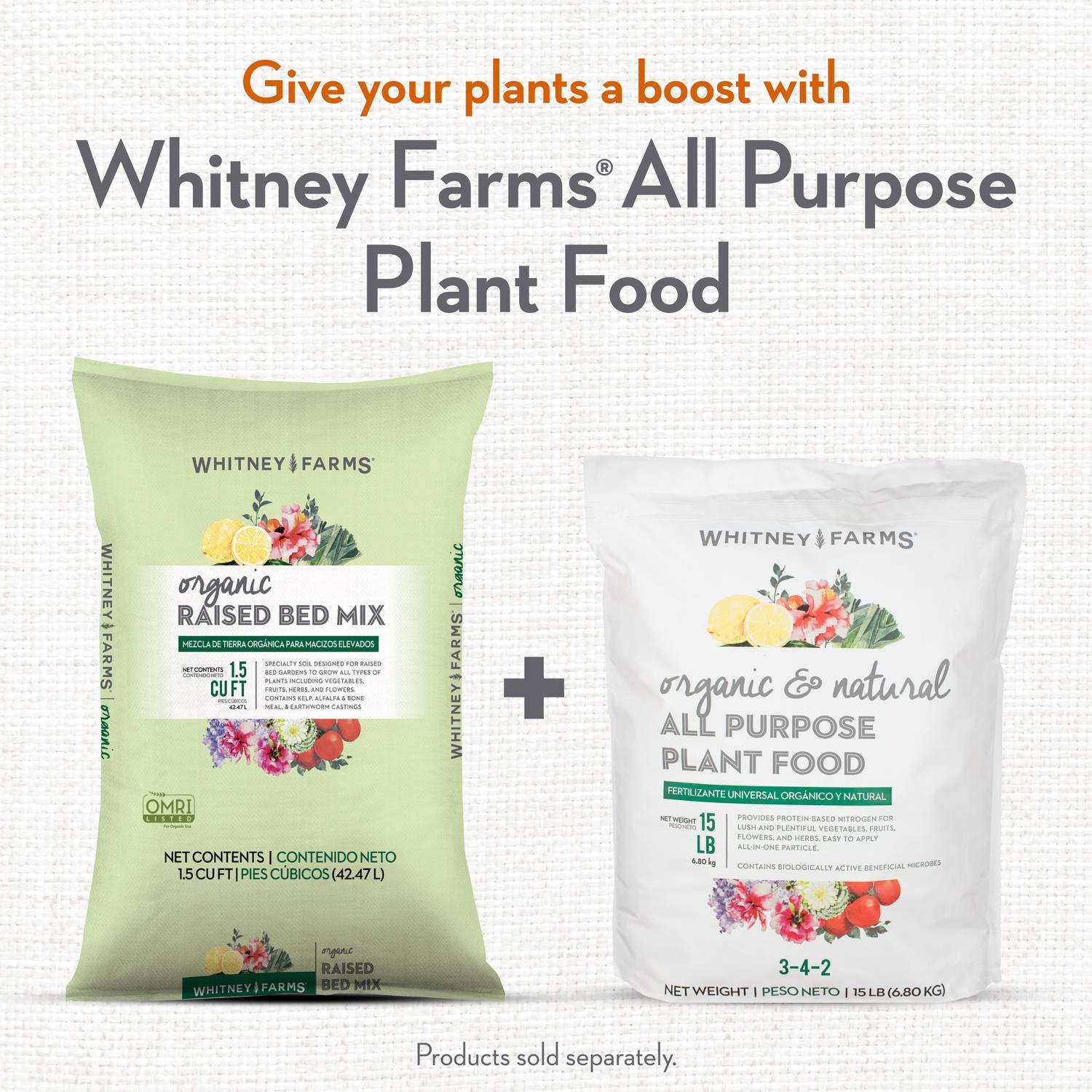 Whitney Farms Organic Fruit and Vegetable Raised Bed Mix 1.5 cu ft