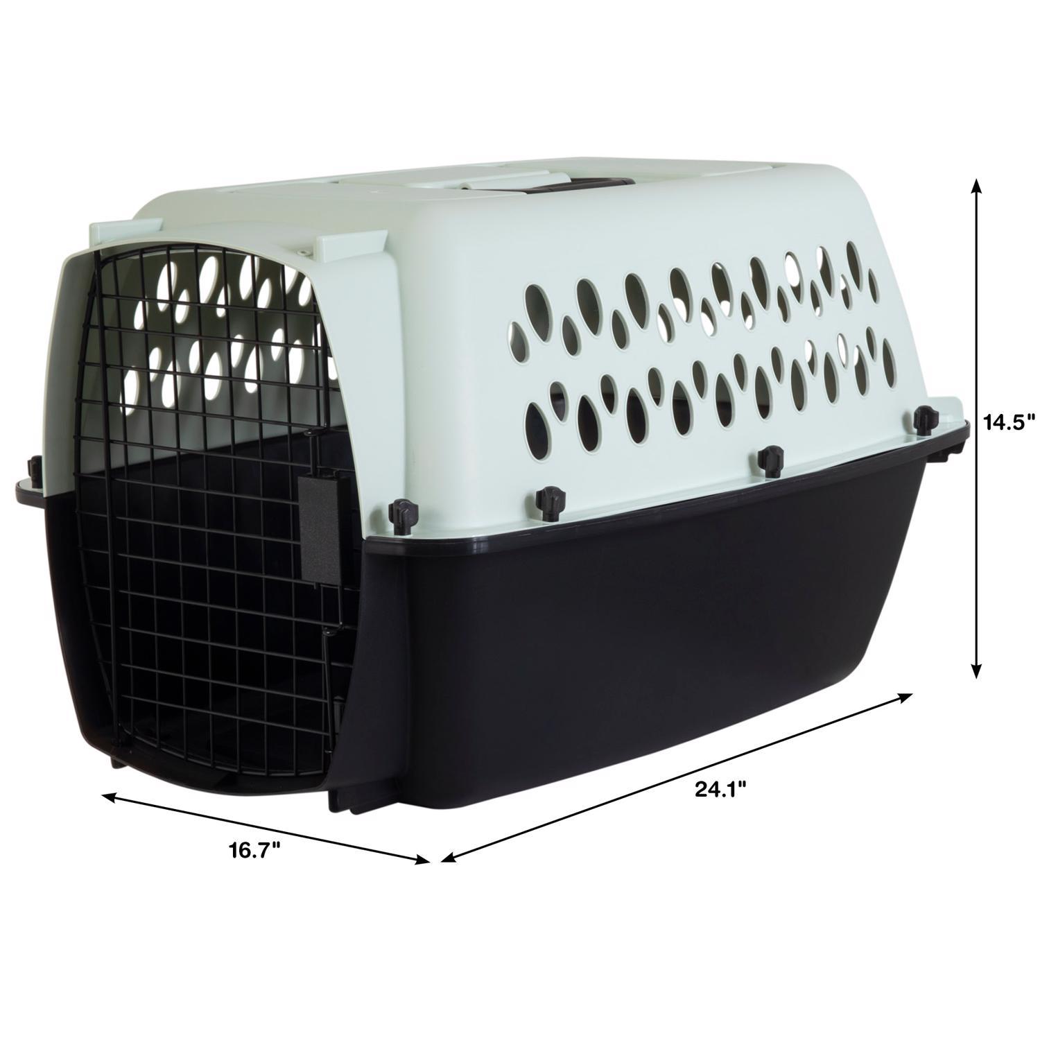 Aspen Pet Pet Porter Medium Plastic Pet Kennel Black/Gray 14.5 in. H X 16.7 in. W X 24 in. D