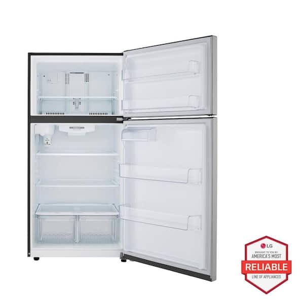 LG 28 in. Wide 15 Amp 17.54 Cu. Ft. Energy Star Certified Top Freezer Refrigerator with LED Lights