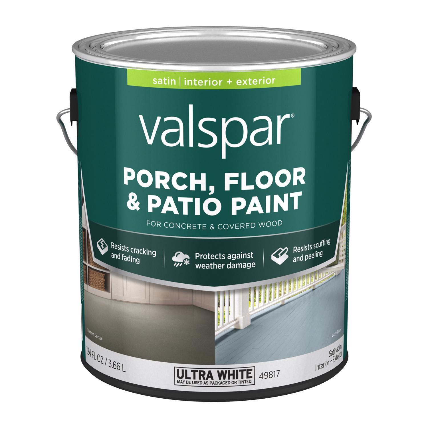 Valspar Porch, Floor & Patio Satin Ultra White Floor Paint 1 gal