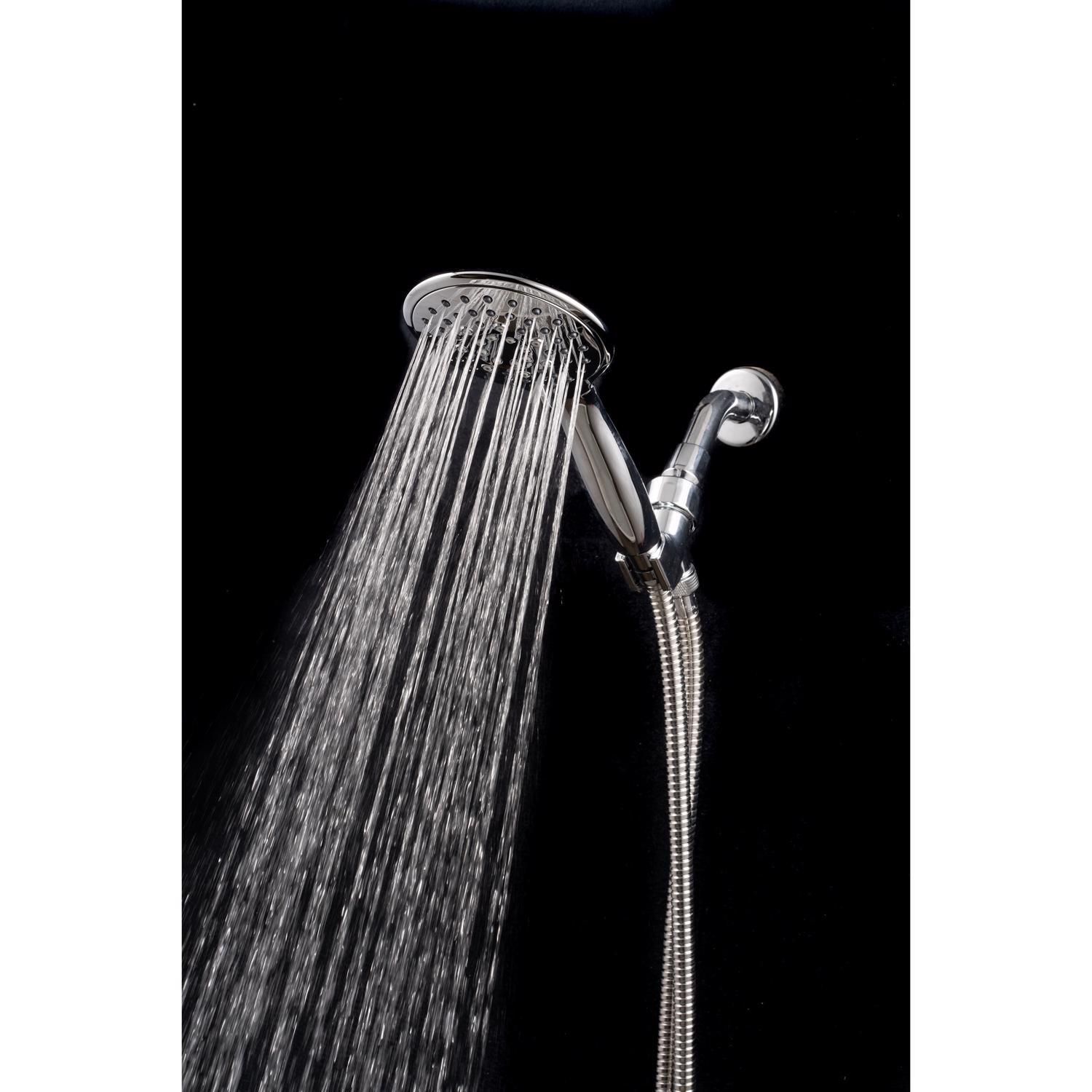 Whedon Blaster Massage Brushed Nickel Plastic 5 settings Handheld Showerhead 2 gpm