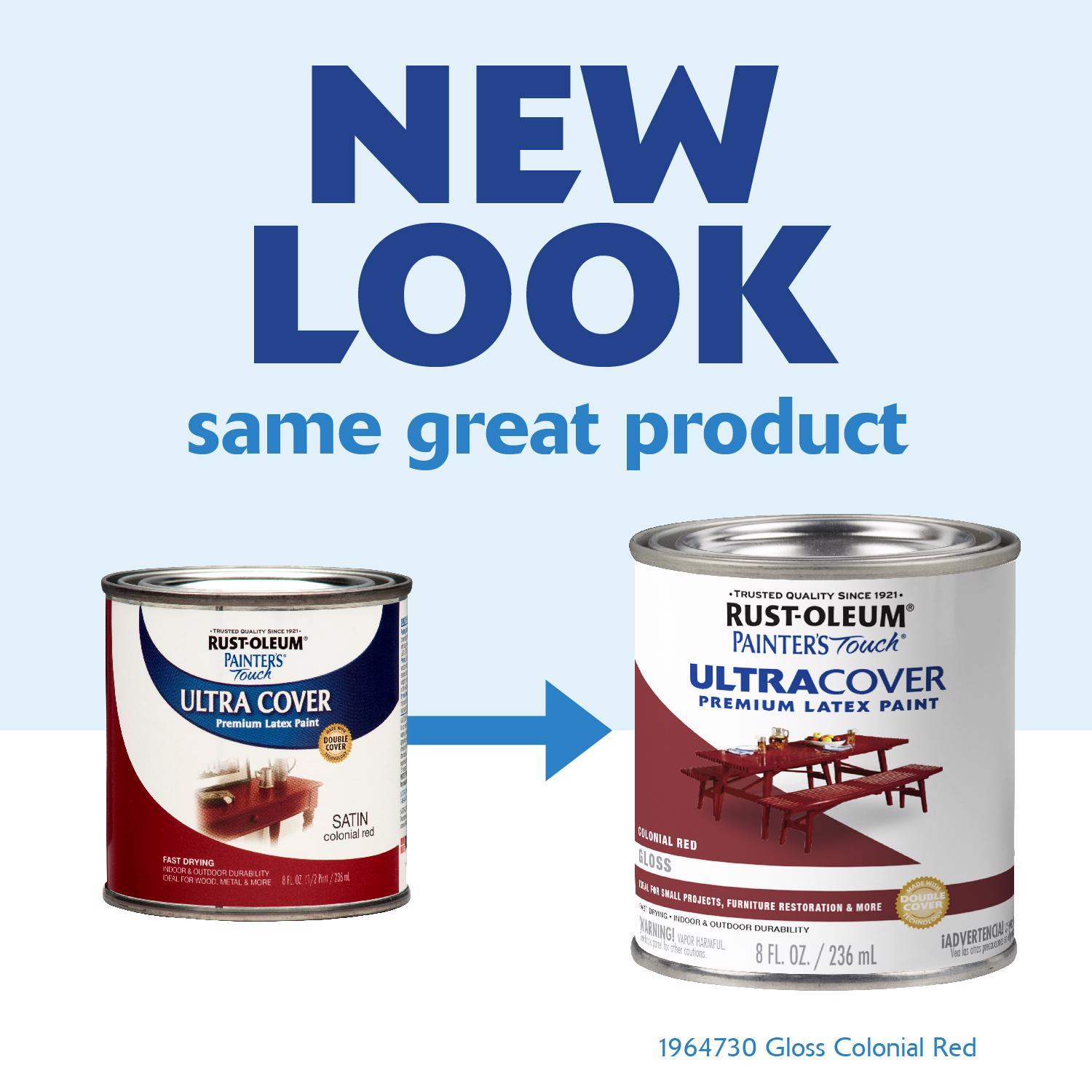 Rust-Oleum Painters Touch Ultra Cover Gloss Colonial Red Water-Based Acrylic Ultra Cover Paint 0.5 p