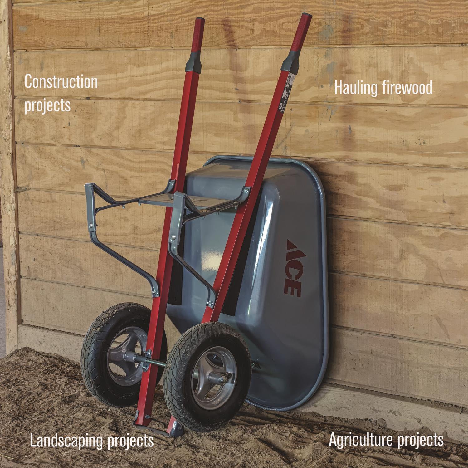 Ace Steel Contractor Wheelbarrow 6 cu ft