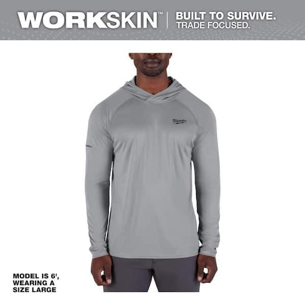 Milwaukee Men's WORKSKIN Gray 2X-Large Hooded Sun Shirt