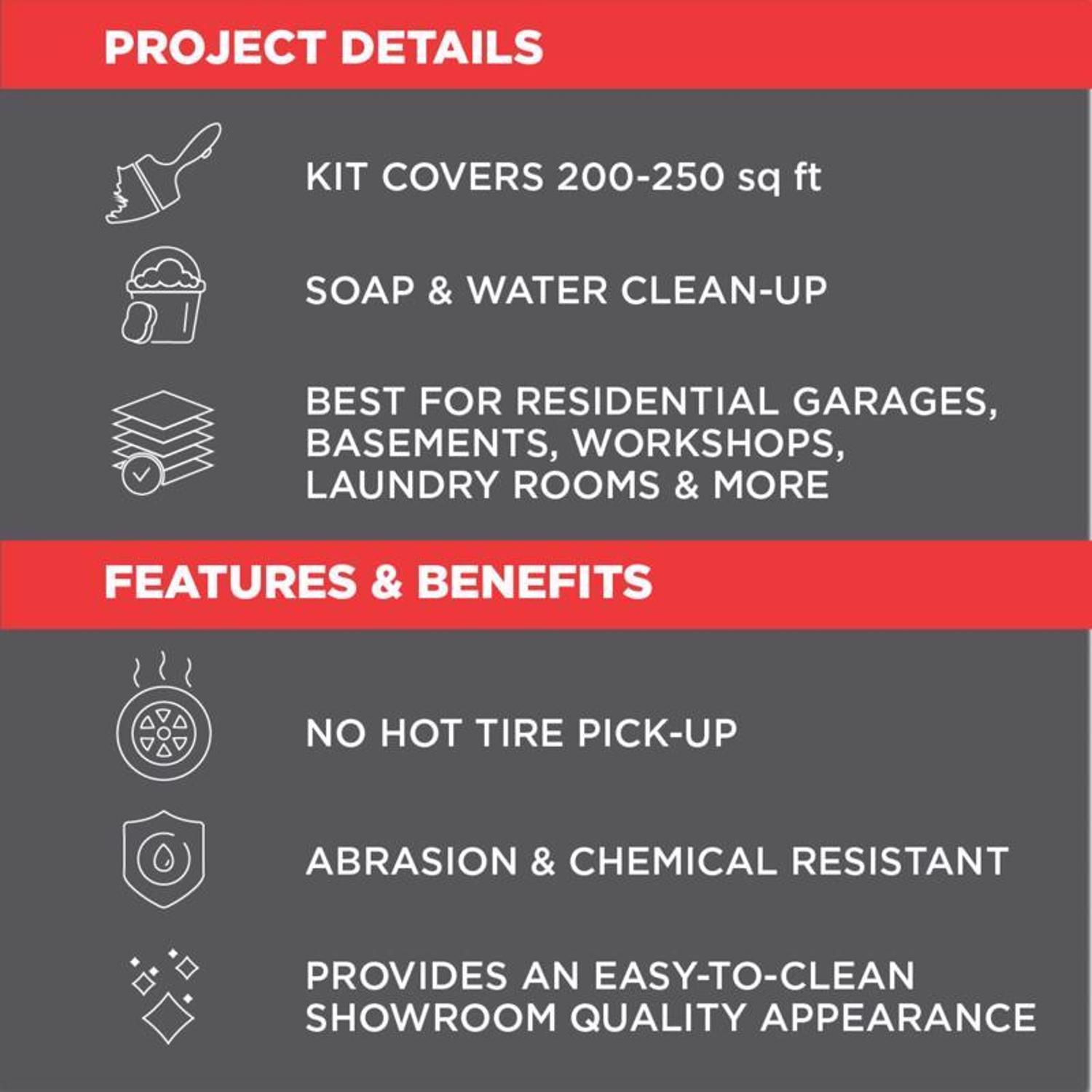 Rust-Oleum EpoxyShield Gloss Tan Water-Based Amine Cured Epoxy Garage Floor Coating Kit 1 gal