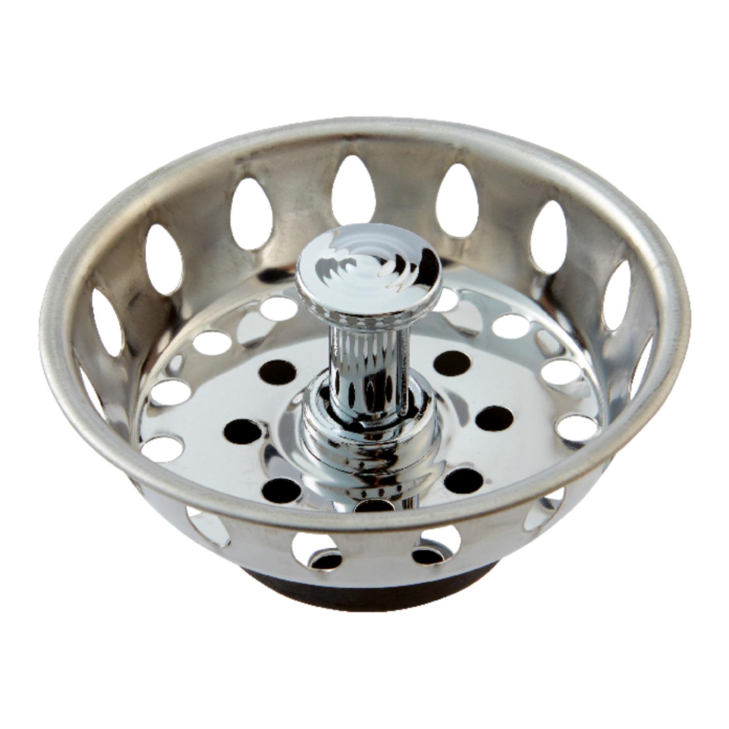 Ace 3-1/2 in. D Chrome Silver Stainless Steel Replacement Strainer Basket