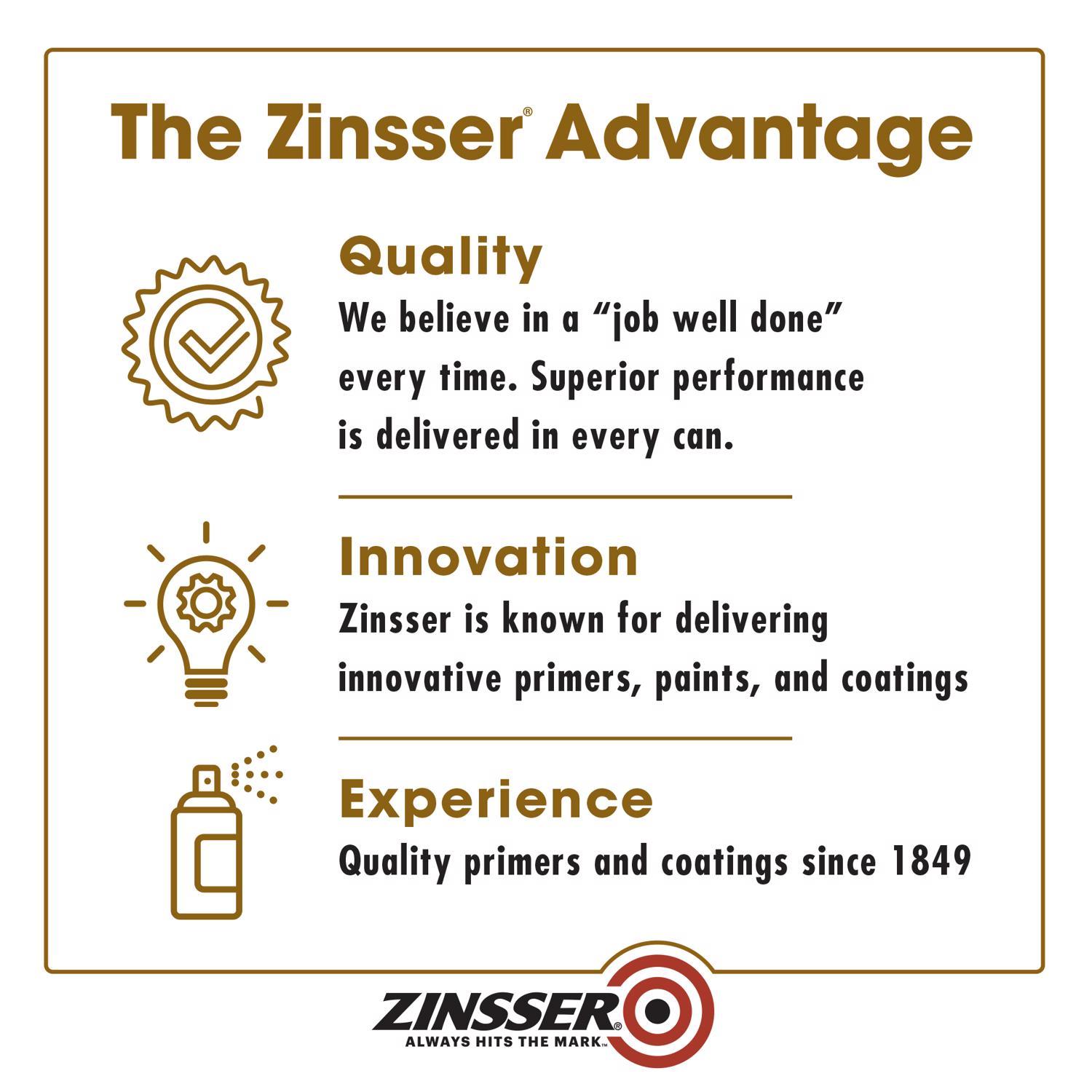 Zinsser Cover Stain White Flat Oil-Based Alkyd Spray Primer and Sealer 13 oz