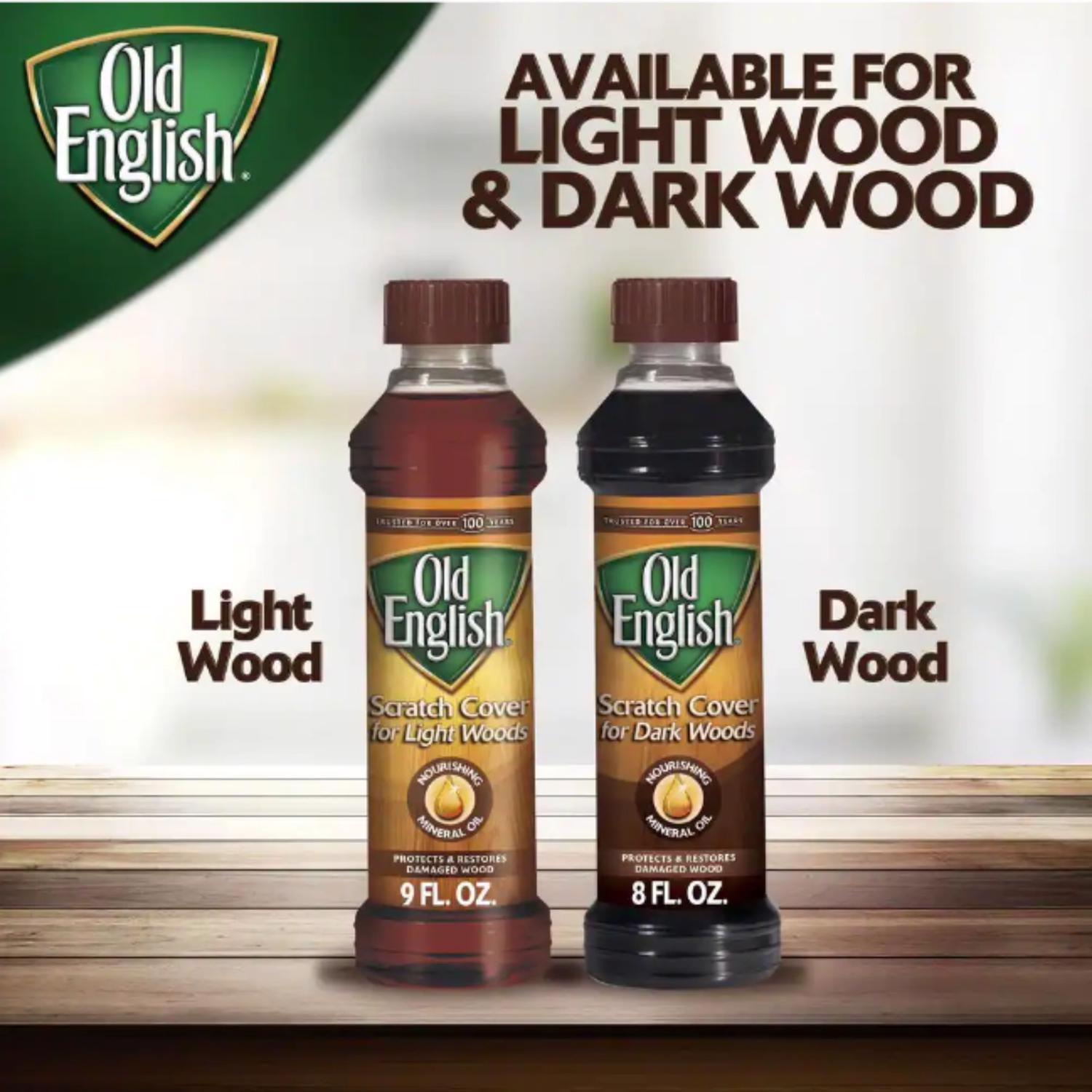 Old English No Scent Scratch Cover Polish Dark Wood 8 oz Liquid