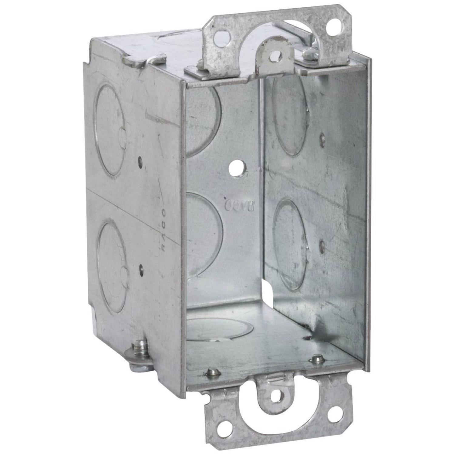 Southwire New and Old Work Rectangle Steel 1 gang Switch Box