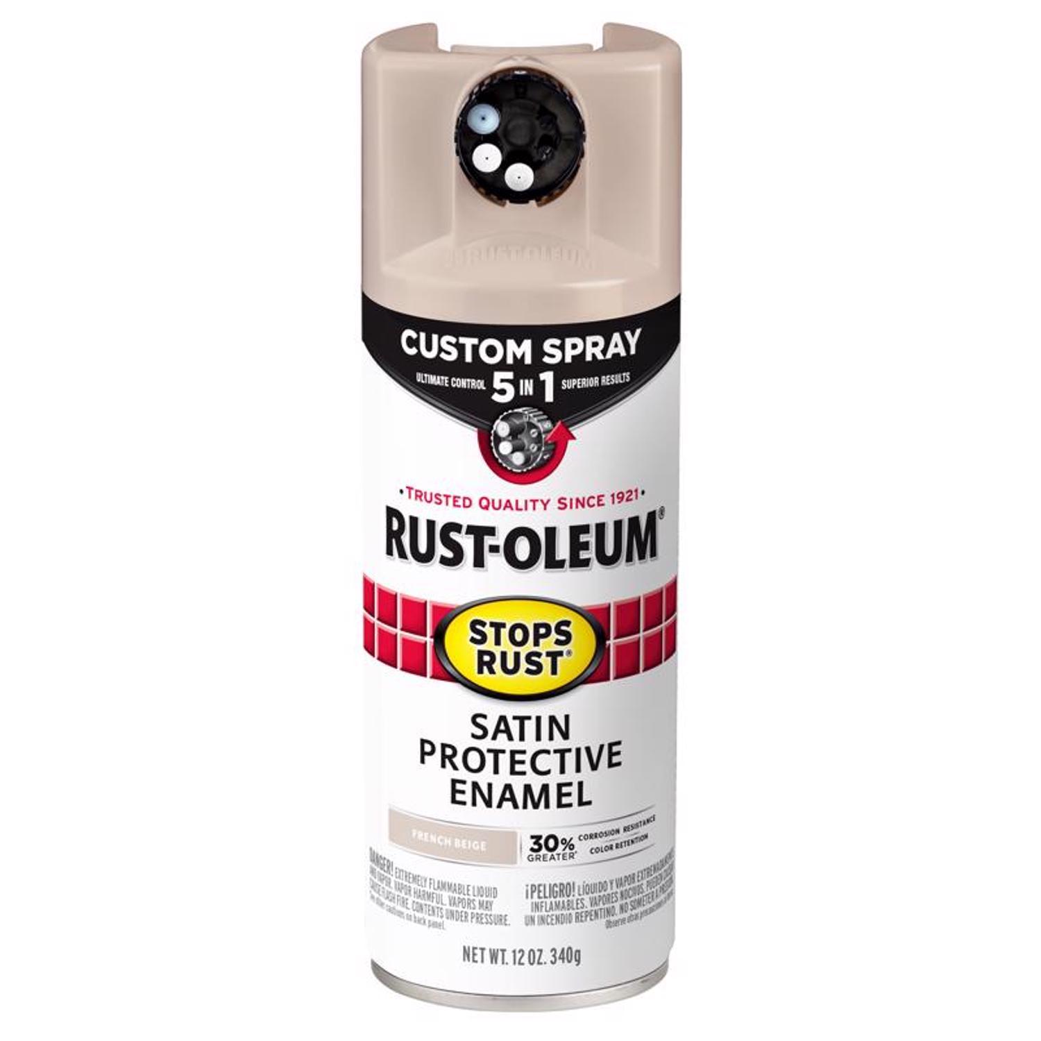 Rust-Oleum Stops Rust 5-in-1 Indoor and Outdoor Satin Beige Oil-Based Oil Modified Alkyd Protective