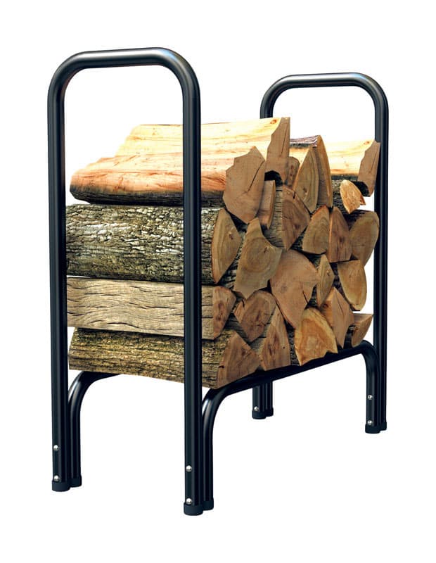 Panacea black powder coated steel log rack shop