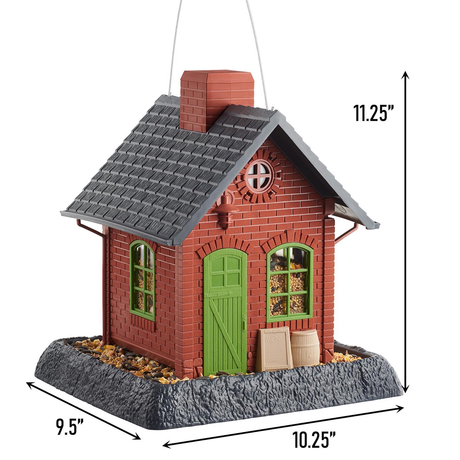 North States Village Wild Bird 5 lb Plastic Hopper Bird Feeder 4 ports