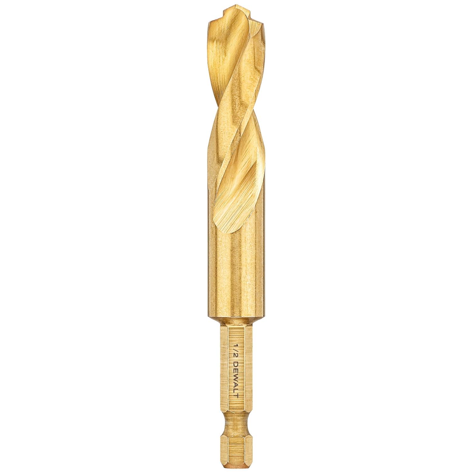 DEWALT Impact Ready 1/2 in. X 4 in. L High Speed Steel Drill Bit Quick-Change Hex Shank 1 pc