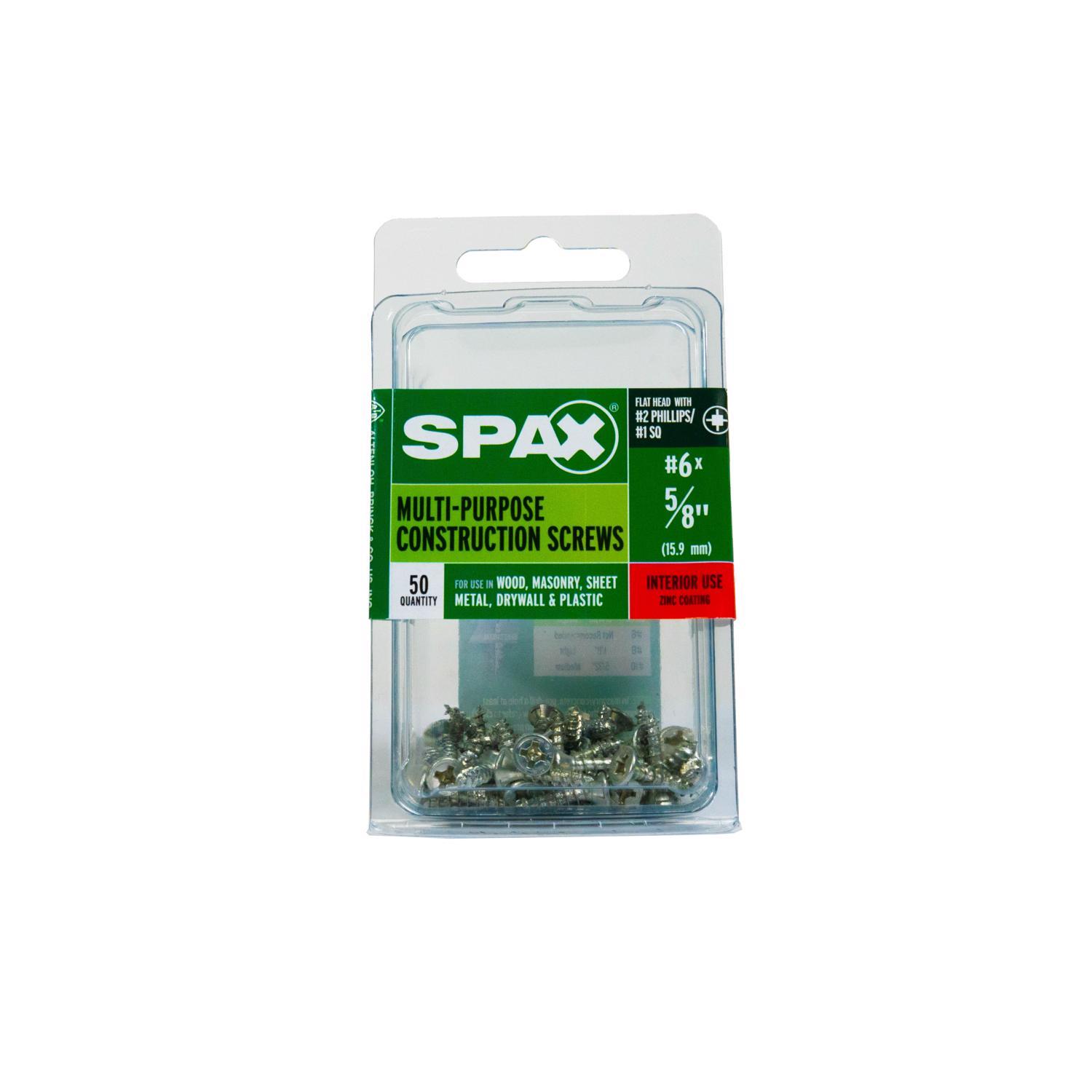 SPAX Multi-Material No. 6 Label X 5/8 in. L Unidrive Flat Head Serrated Construction Screws