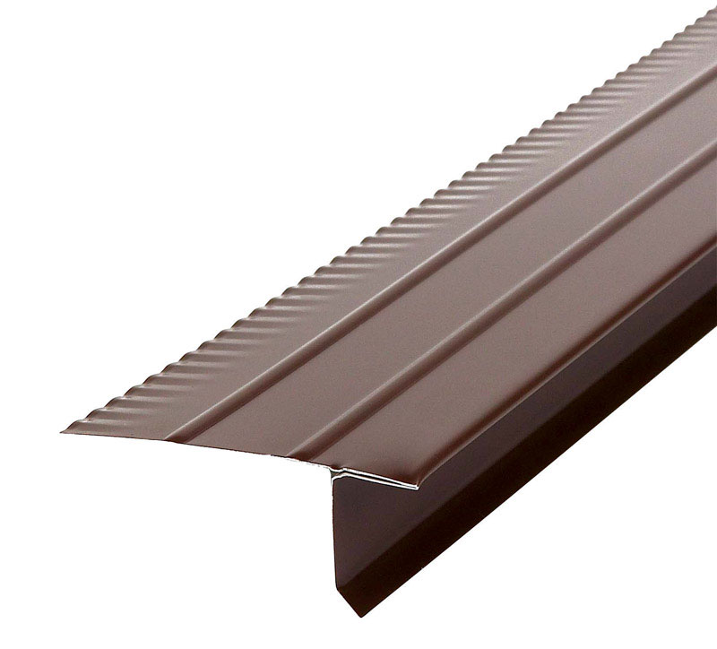 Amerimax Galvanized Steel Drip Edges Brown 1in. H x 10in. L x 2-7/16in. W Roof Flashing