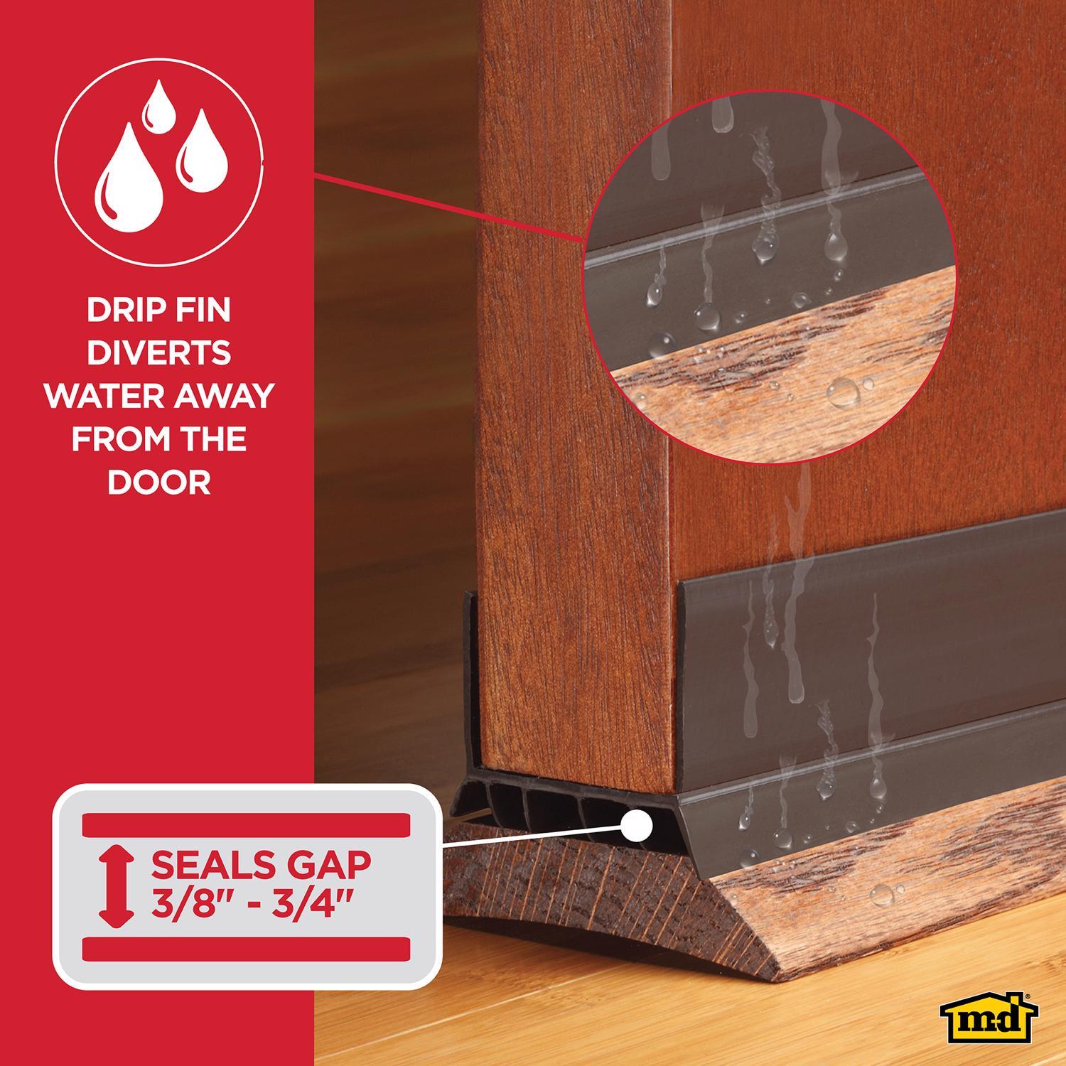 M-D Building Products CINCH Brown Vinyl Under Door Seal For Doors 36 in. L X 1.75 in.