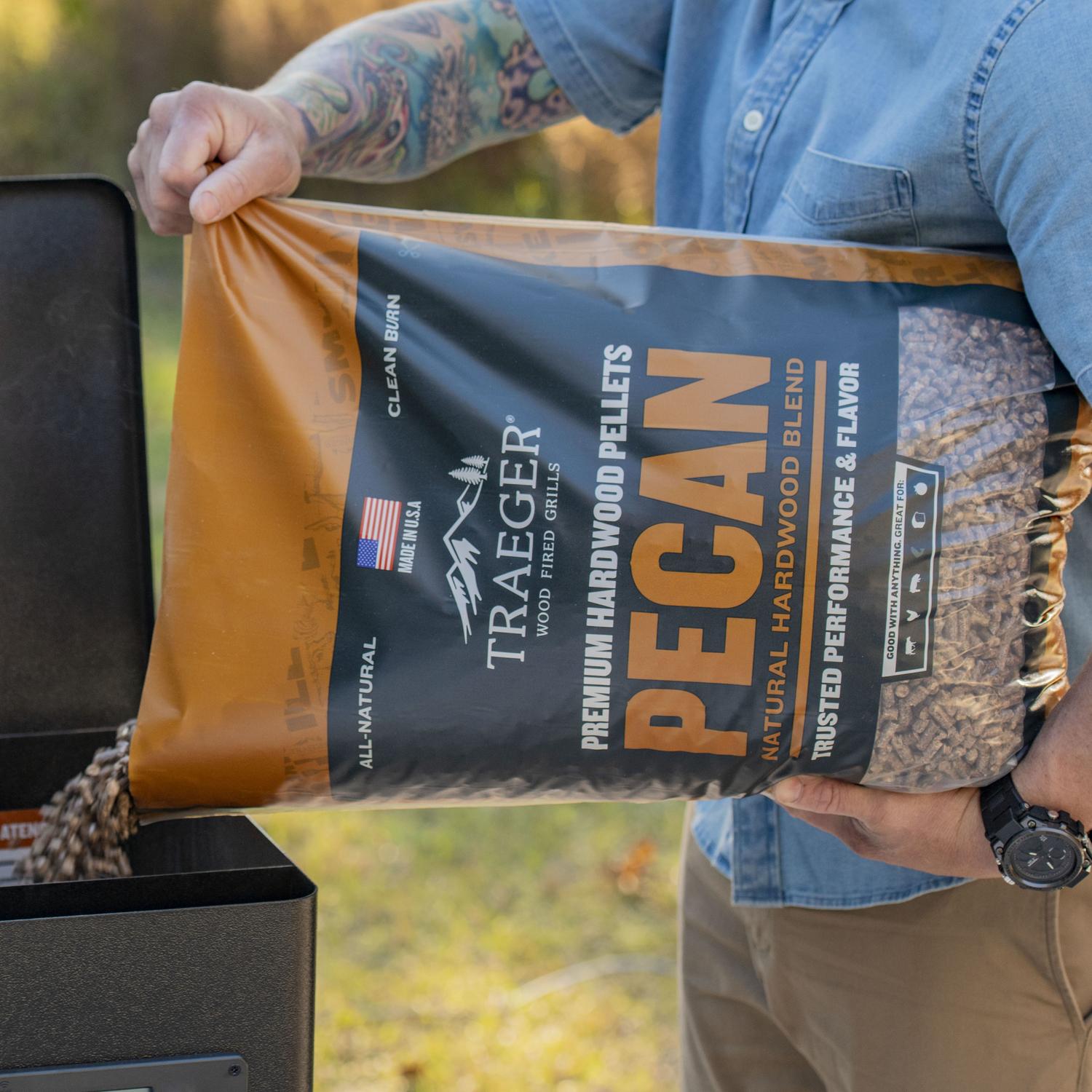 Traeger Premium All Natural Pecan Hardwood Pellets 20 lb
