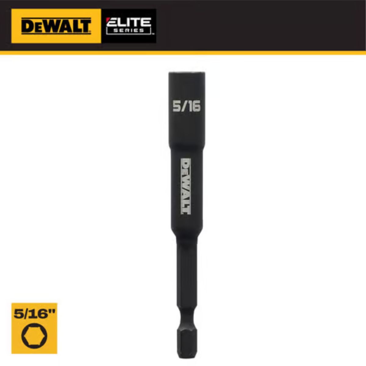 DeWalt  ELITE SERIES 5/16 in. X 2-9/16 in. L Steel Nut Driver 1 pack