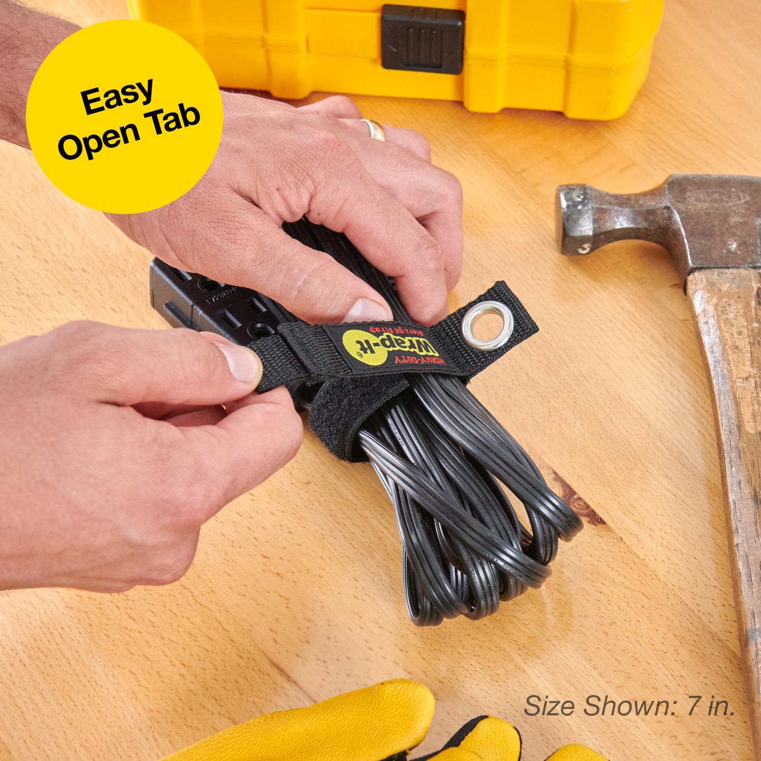 Wrap-It Storage Heavy-Duty 1 in. W X 7 in. L Black Storage Straps 25 lb 4 pk