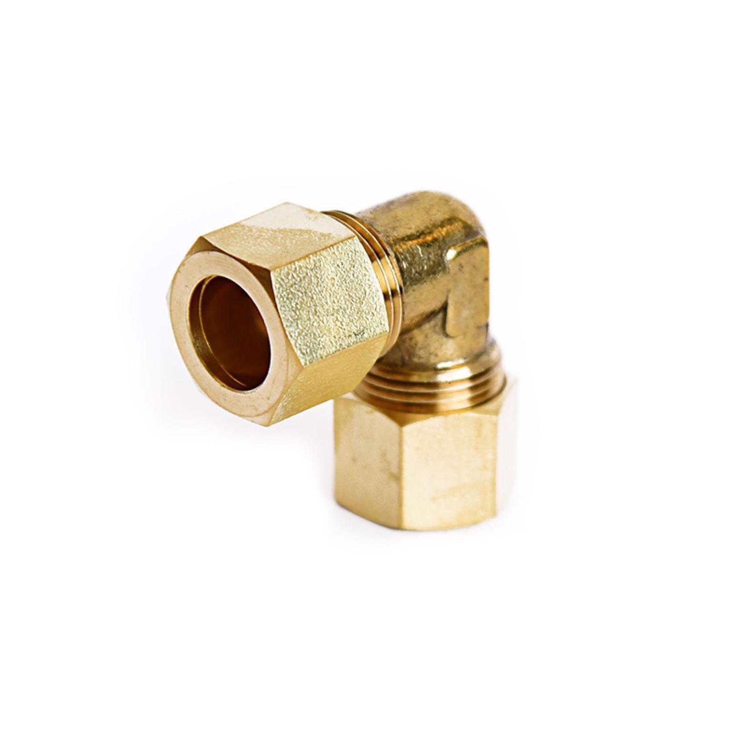 ATC 1/2 in. Compression 1/2 in. D Compression Yellow Brass 90 Degree Elbow