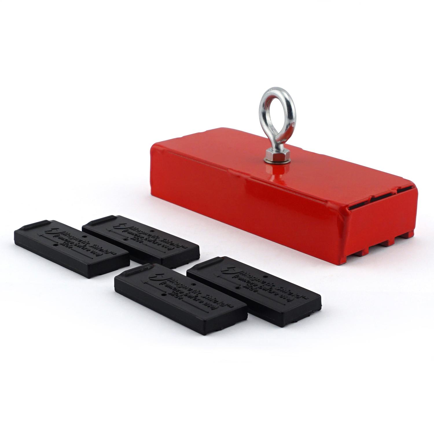 Magnet Source 5 in. L X 2 in. W Red Retrieving Magnet 150 lb. pull 1 pc