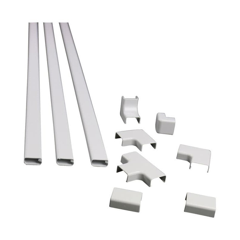 Legrand Cordmate II 12 ft. L White Plastic Cord and Cable Organizer Kit