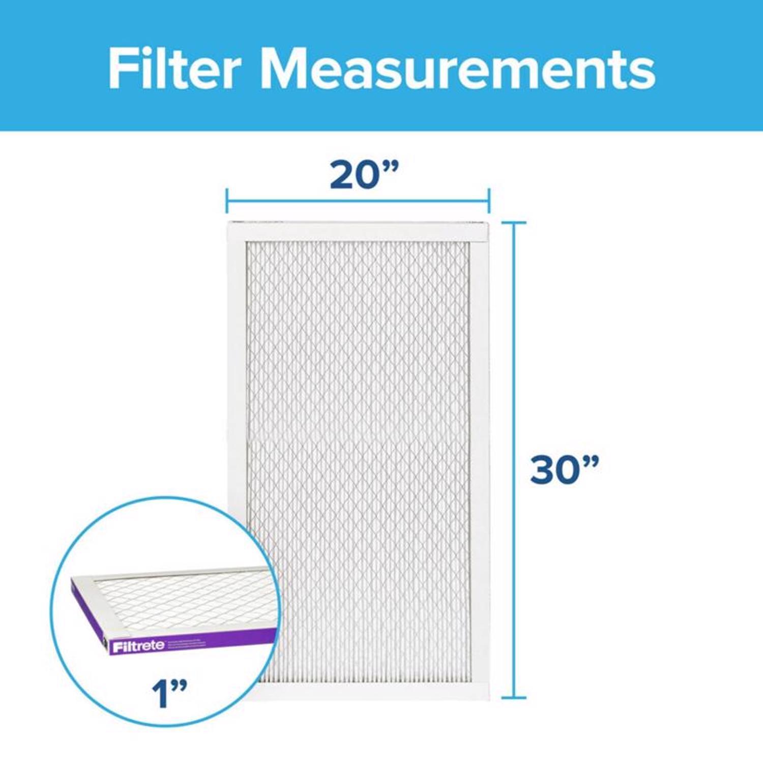 Filtrete 20 in. W X 30 in. H X 1 in. 1500 MPR Pleated Allergen Air Filter 1 pk