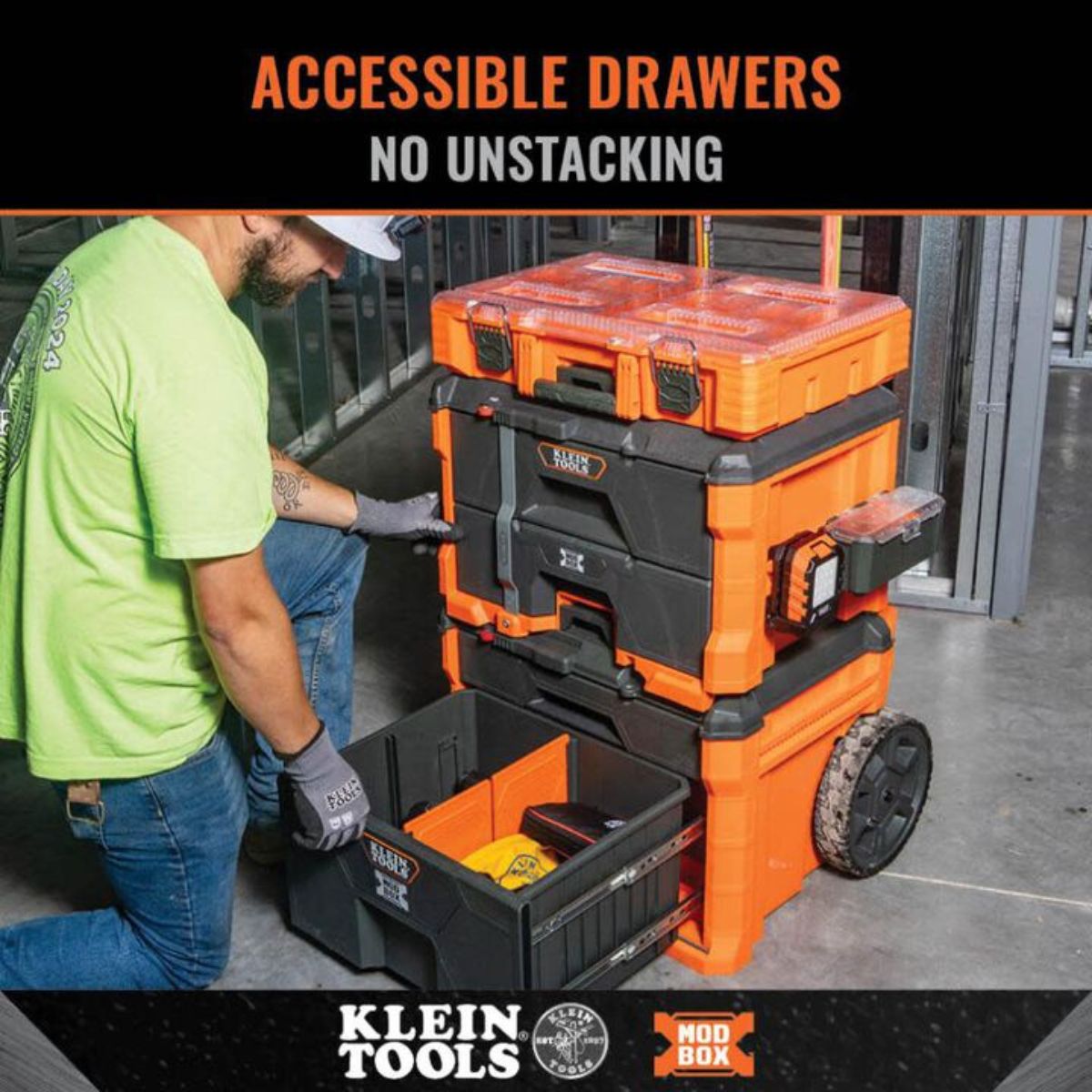 Klein Tools MODbox Two Drawer Rolling Drawer Box