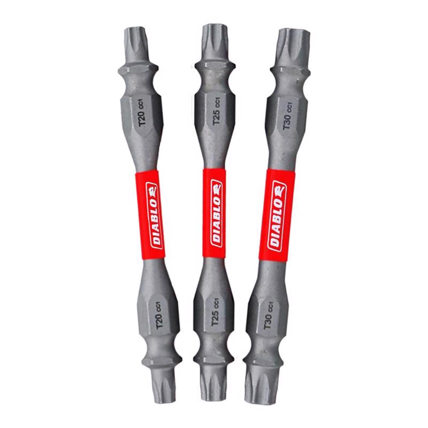 Diablo Torx 2-1/2 in. L Double-Ended Screwdriver Bit Set Black Oxide 3 pc