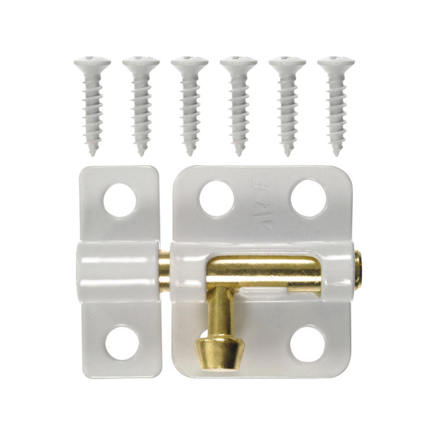 Ace 0.62 in. L White Steel Barrel Bolt 1 pk
