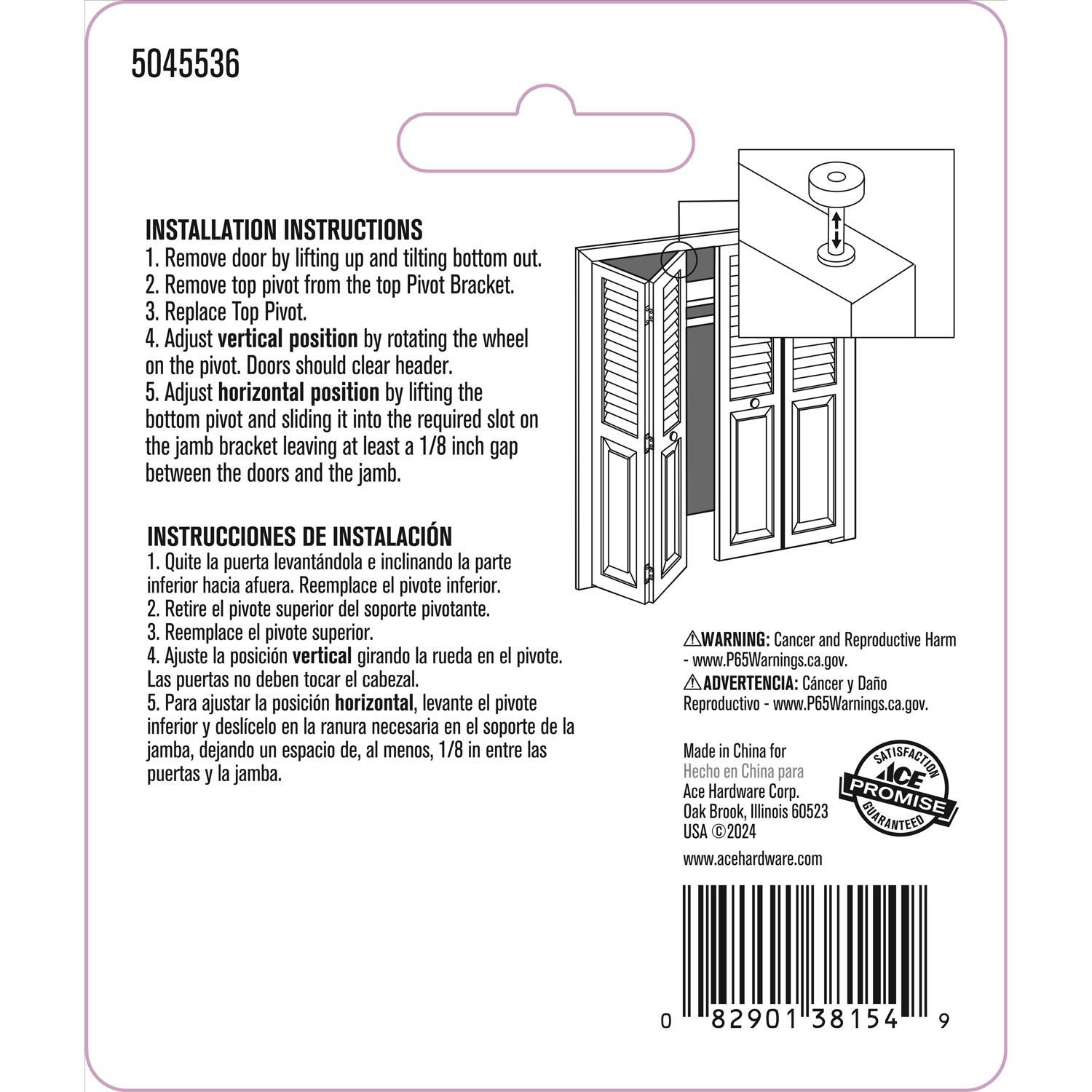 Ace Silver Nylon/Steel Pivot and Guide 2 pc
