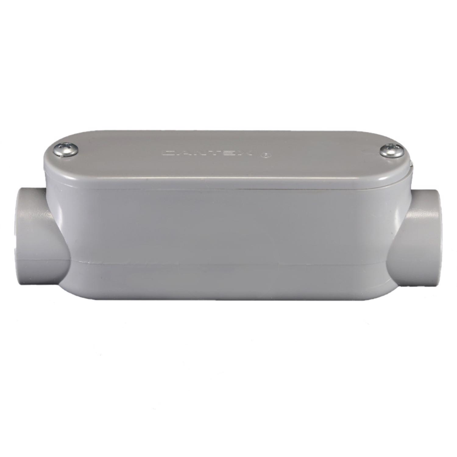 Cantex 1/2 in. D PVC Conduit Body For PVC 1 each