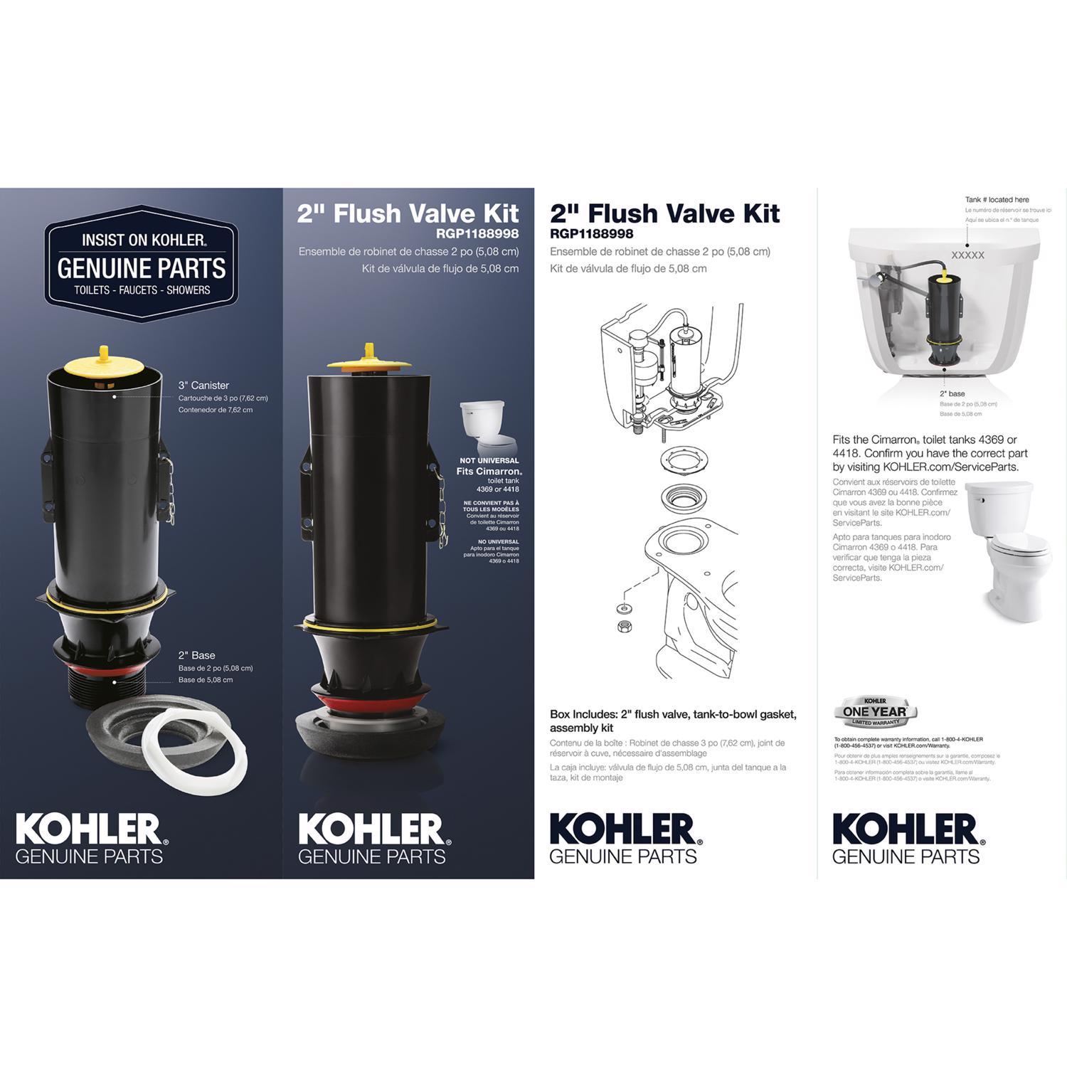 Kohler Flush Valve Kit For Kohler