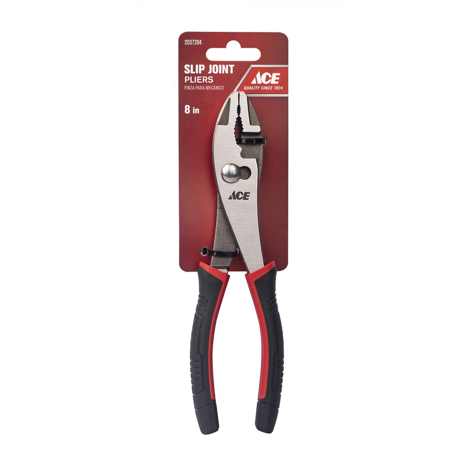 Ace 8 in. Chrome Vanadium Steel Slip Joint Pliers