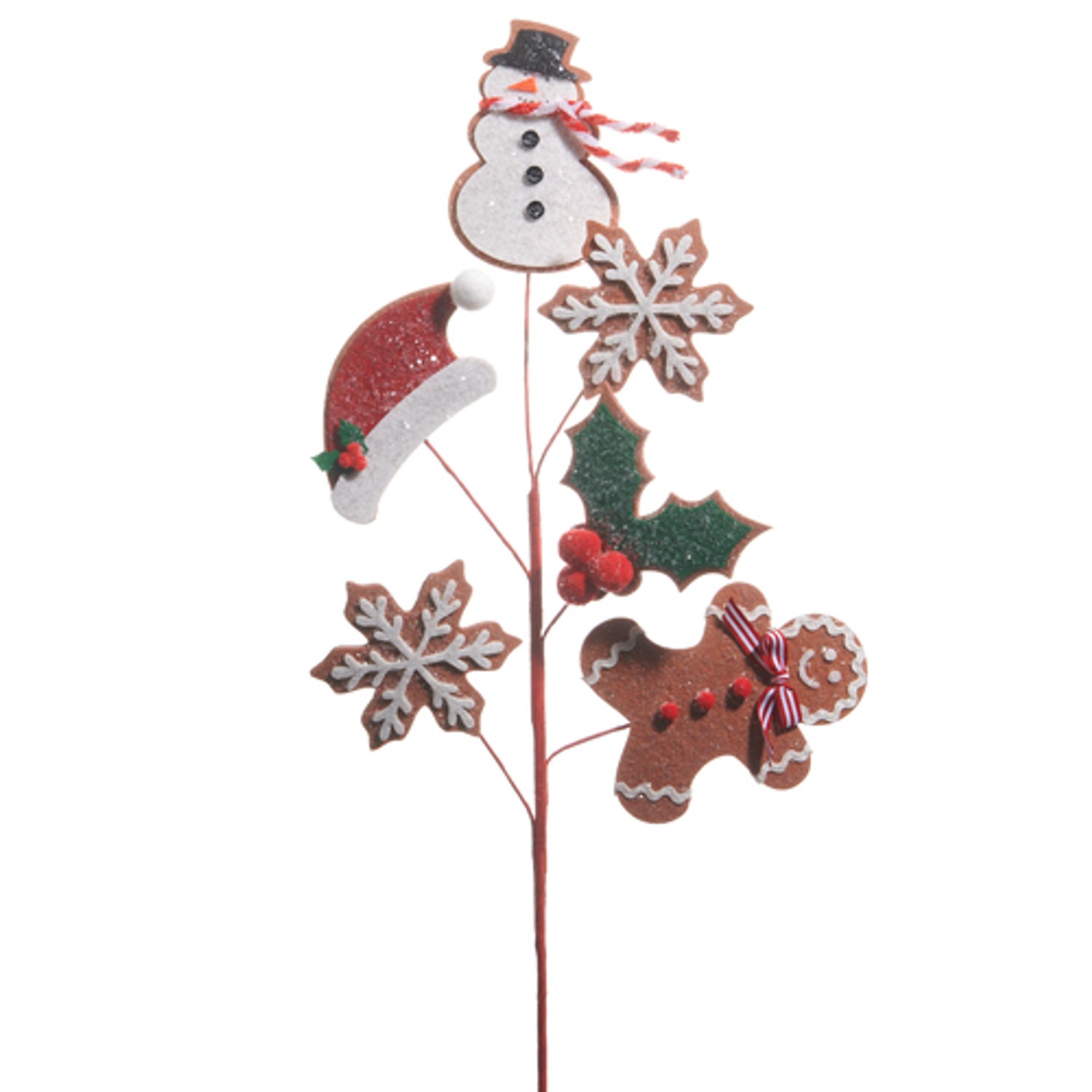 Raz Imports 26 in. Felt Gingerbread Cookie Spray Christmas Tree Accessory