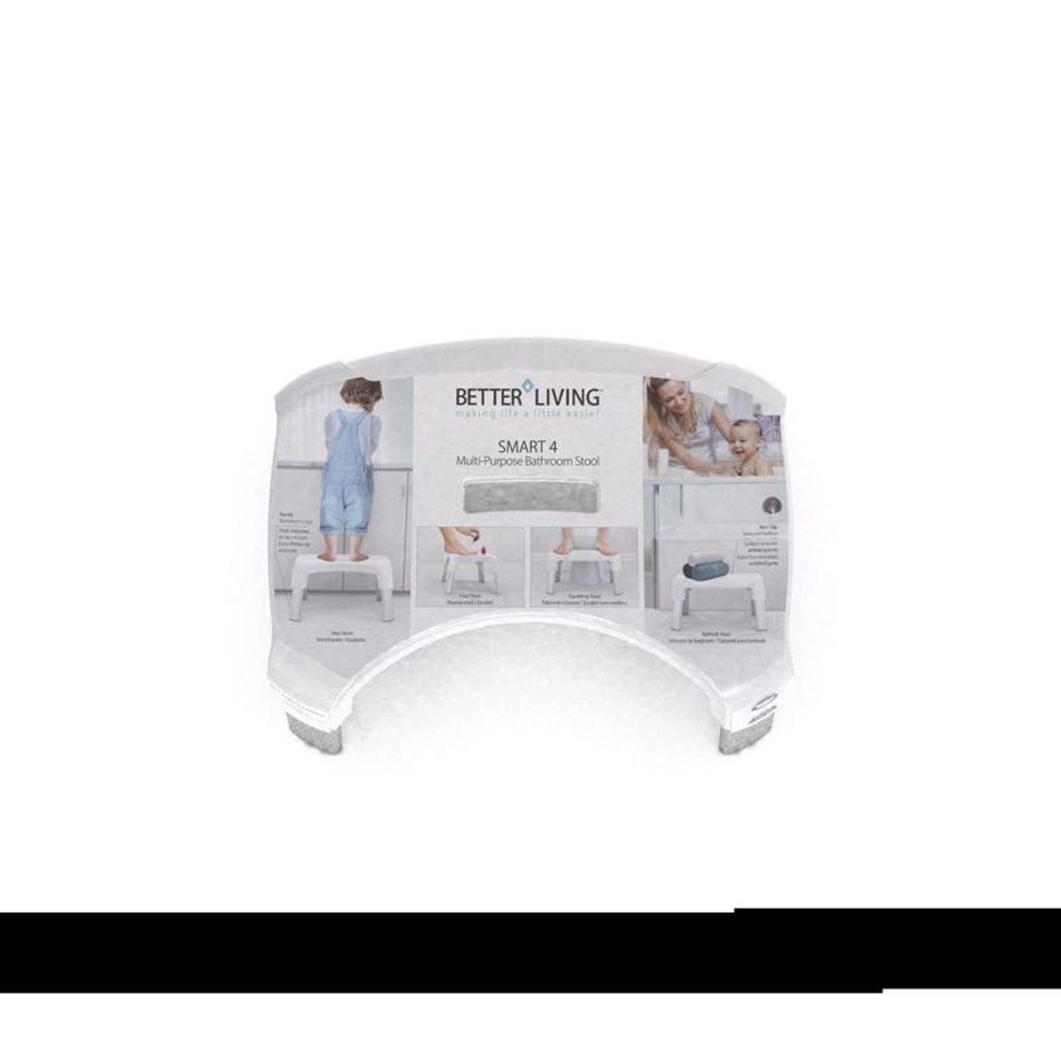 Better Living White Plastic Toilet Stool