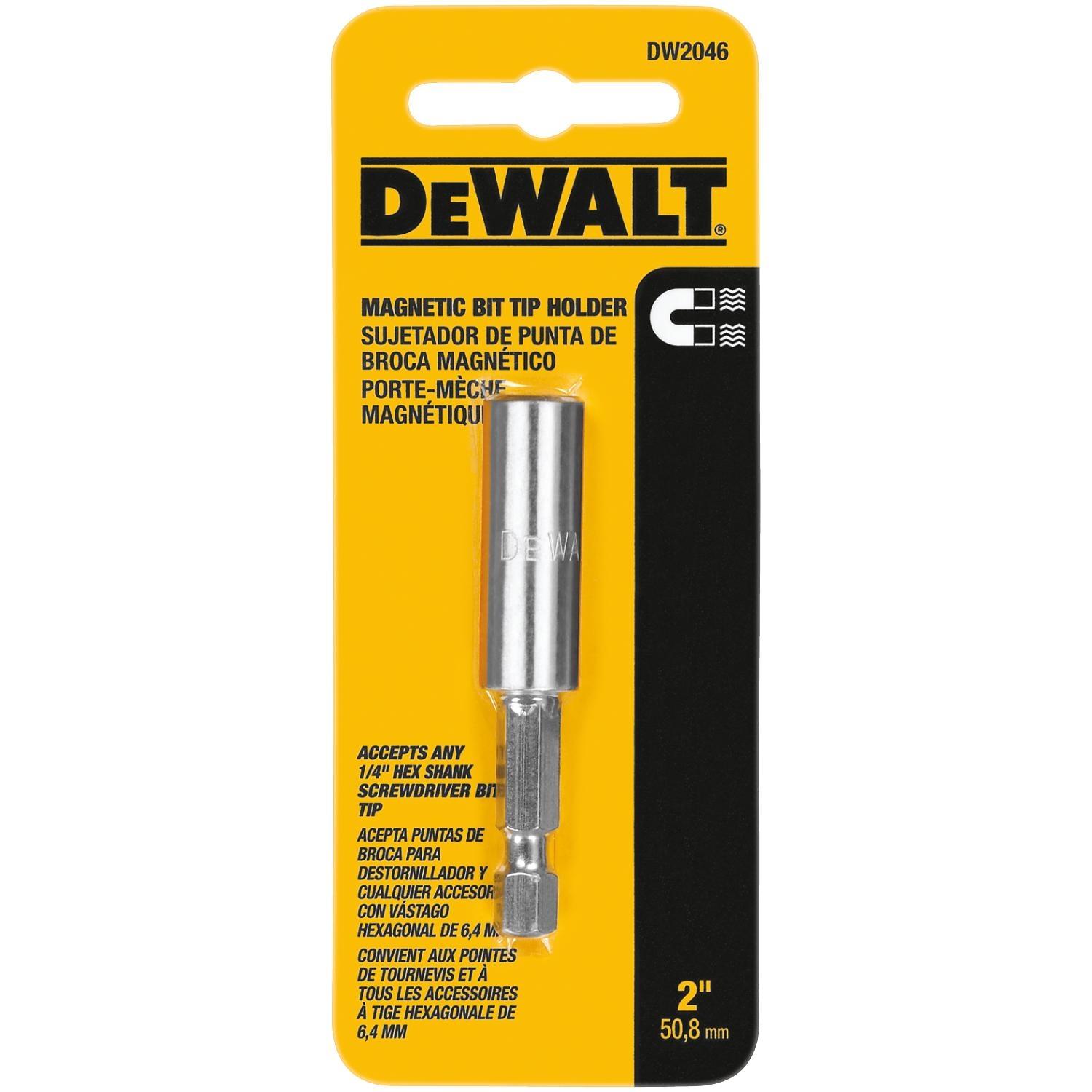 DeWalt 1/4 in. X 2 in. L Screwdriver Bit Holder Heat-Treated Steel 1 pc