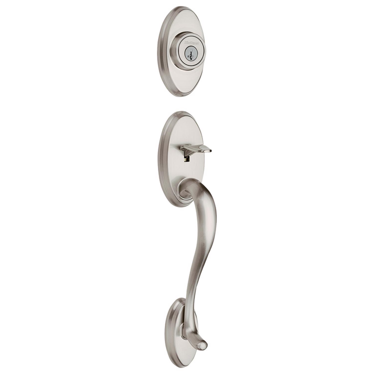 Kwikset SmartKey Shelburne Satin Nickel Handleset Right or Left Handed