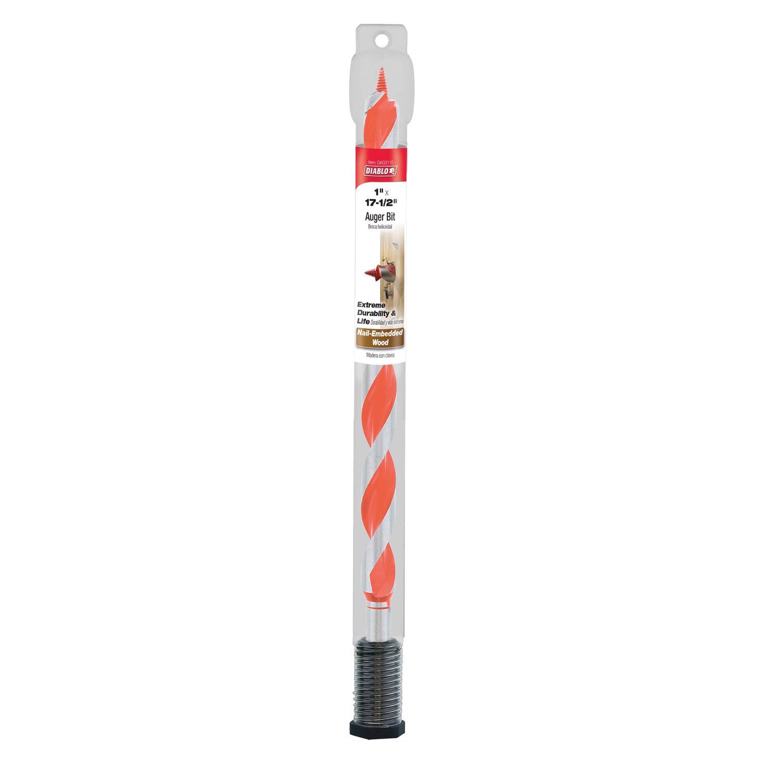 Diablo Dura-Tip 1 in. D X 17.5 in. L Auger Bit High Speed Steel 1 pc