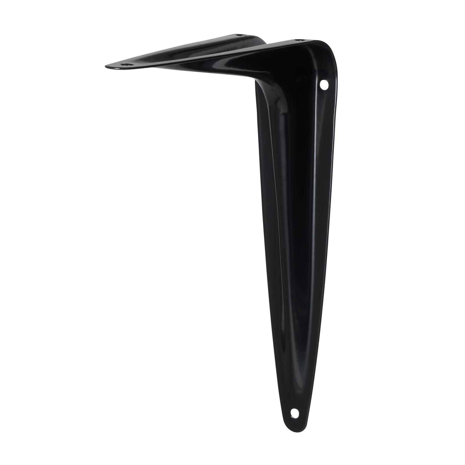 Hampton Black Steel Shelf Support 18 Ga. 8X10 in. L 100 lb