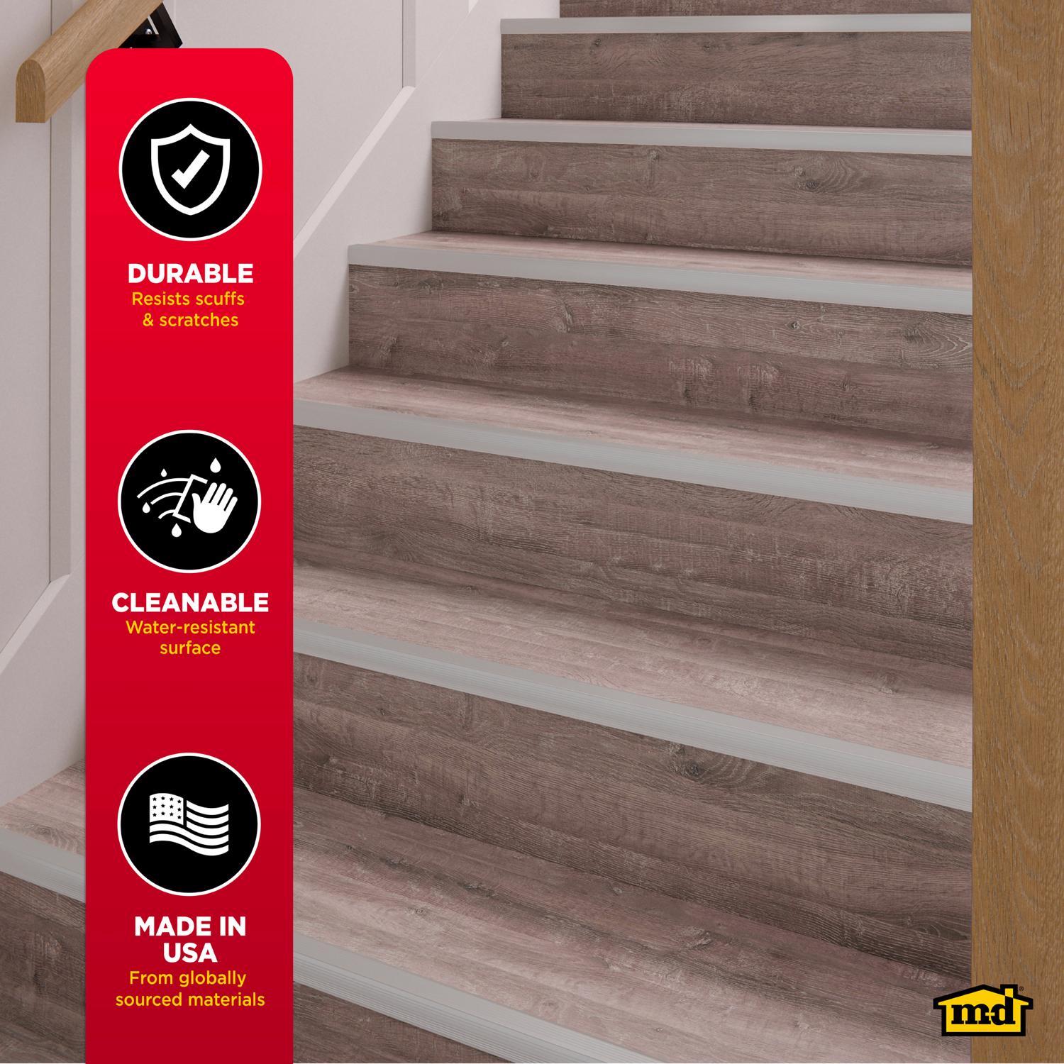 M-D Building Products CINCH 1.125 in. H X 1.125 in. W X 36 in. L Satin Silver Aluminum Stair Edge
