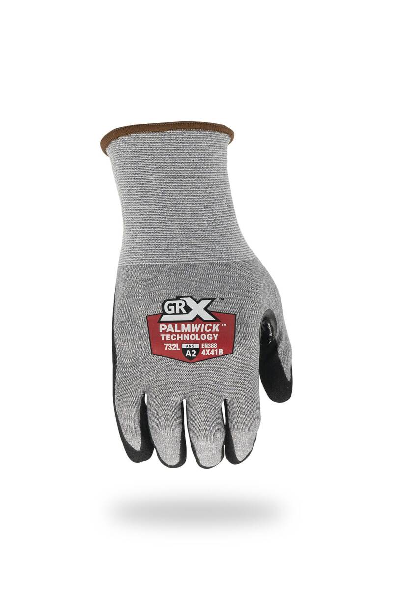 GRX Medium PalmWick Ansi A2 Nitrile Coated-Palm Glove