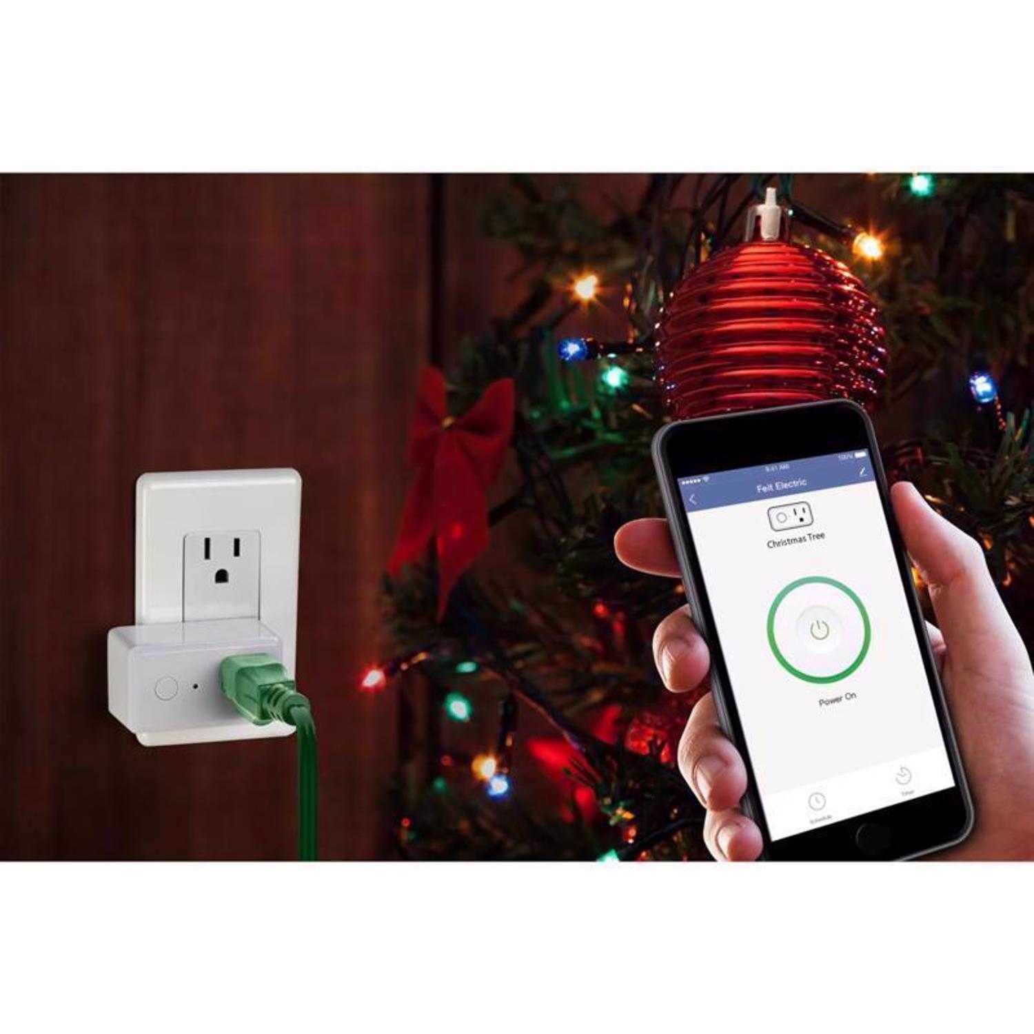 Feit Smart Home Commercial and Residential Plastic Outdoor Smart-Enabled Plug 1-15R