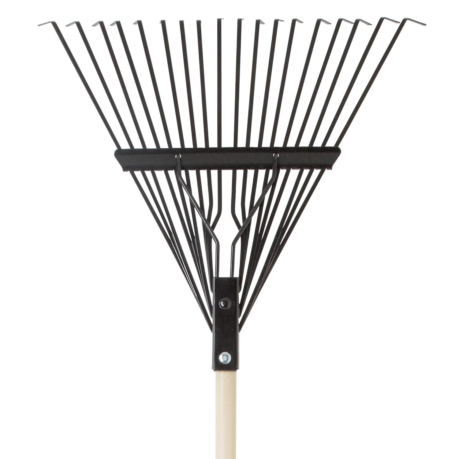 Truper 59 in. 18 Tine Steel Rake Wood Handle