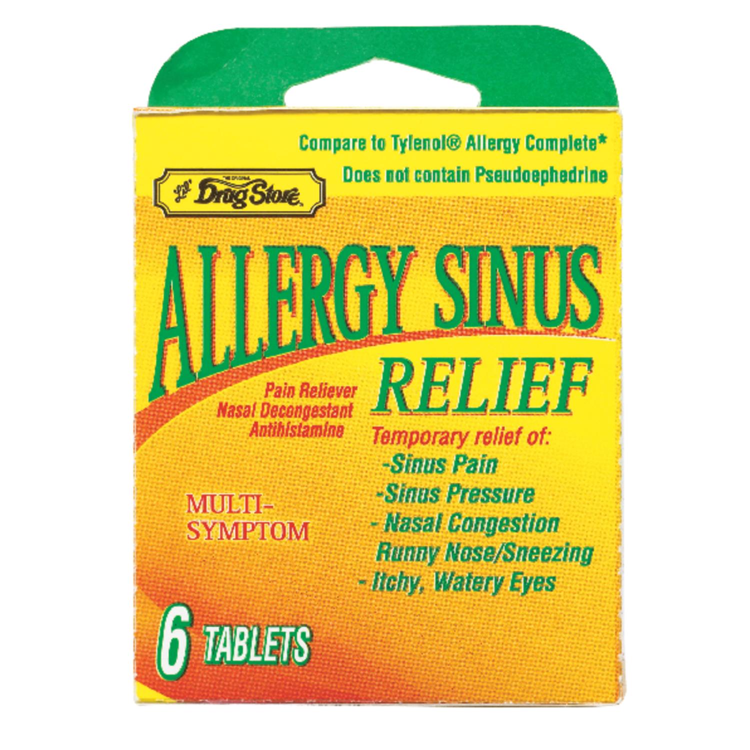 Lil Drug Store Allergy Sinus Relief 6 ct 6 pk
