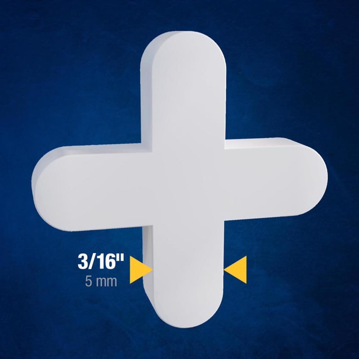 QEP.81 in. H X 0.82 in. W X.001 in. L Plastic Tile Spacer 300 pc
