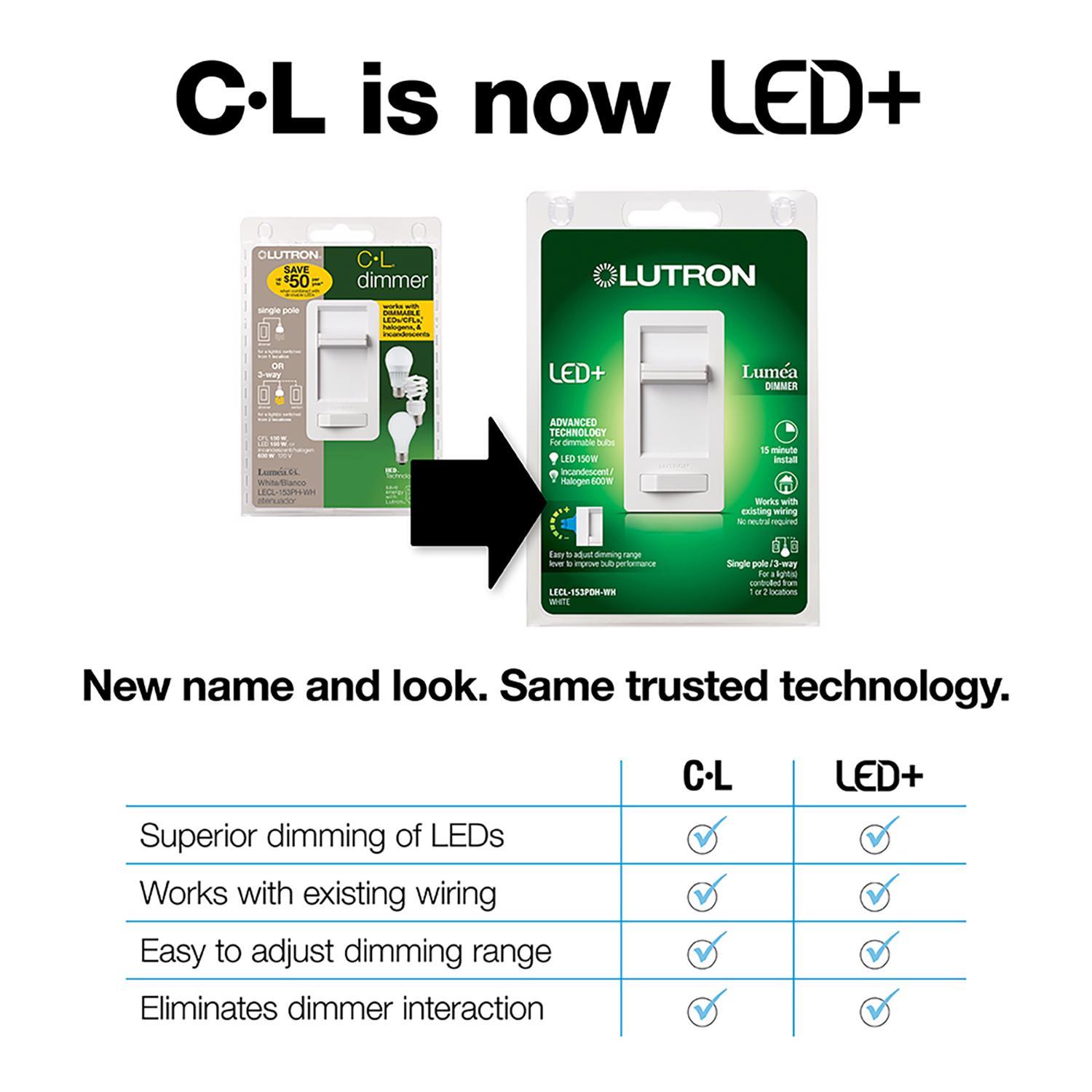 Lutron Lumea Almond 150W for CFL and LED / 600W for incandescent and halogen W 3-Way Dimmer Switch 1