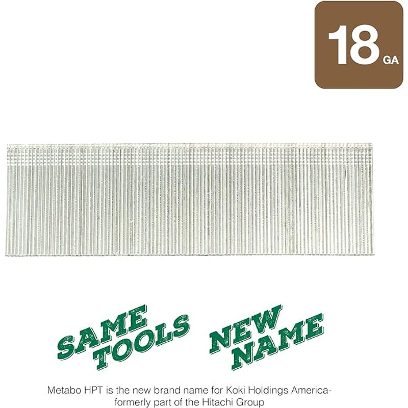 Metabo HPT Brad Nails, 2in. x 18 Gauge, Electro Galvanized, 5000 Count