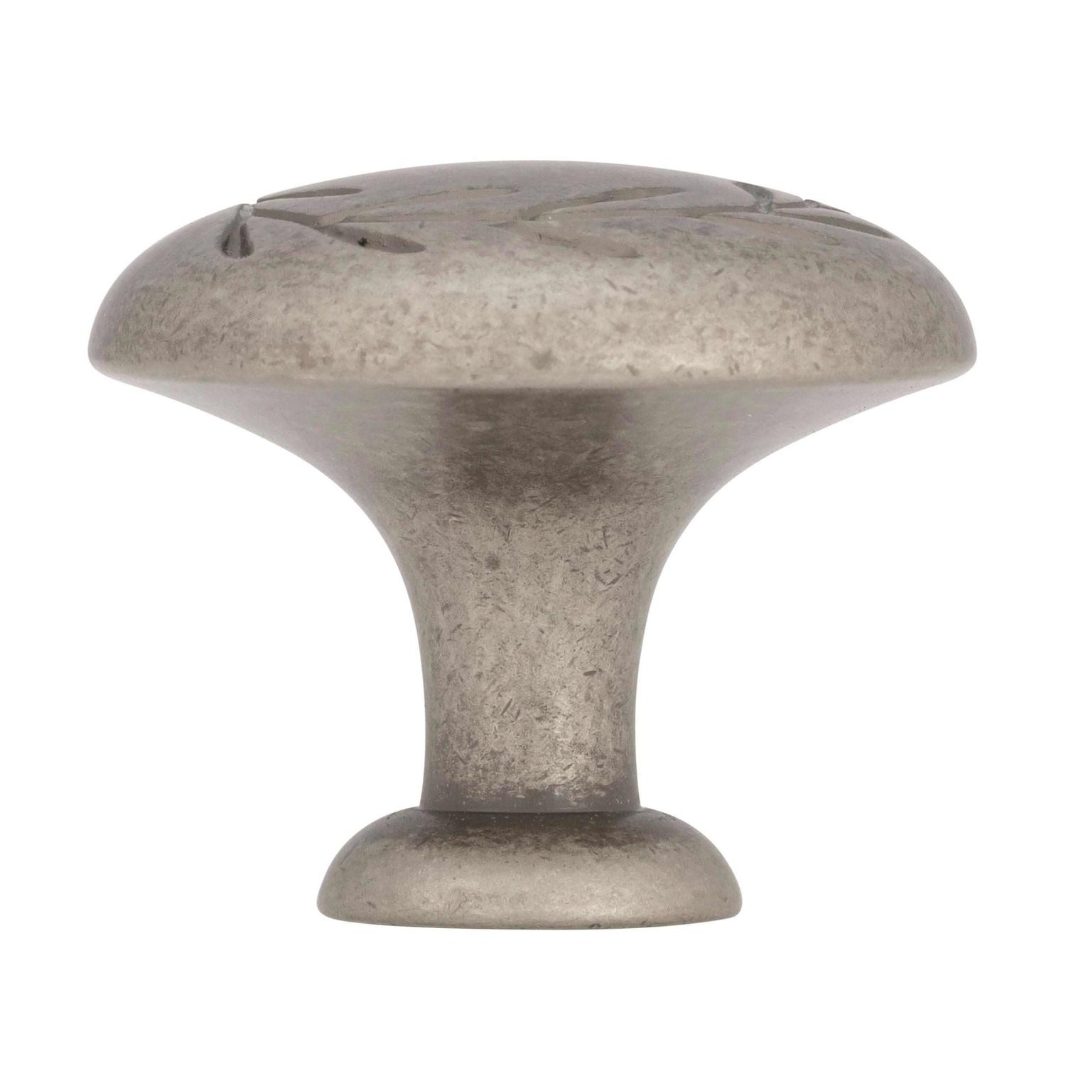 Amerock Natures Splendor Round Cabinet Knob 1-5/16 in. D 1-1/16 in. Weathered Nickel 1 pk